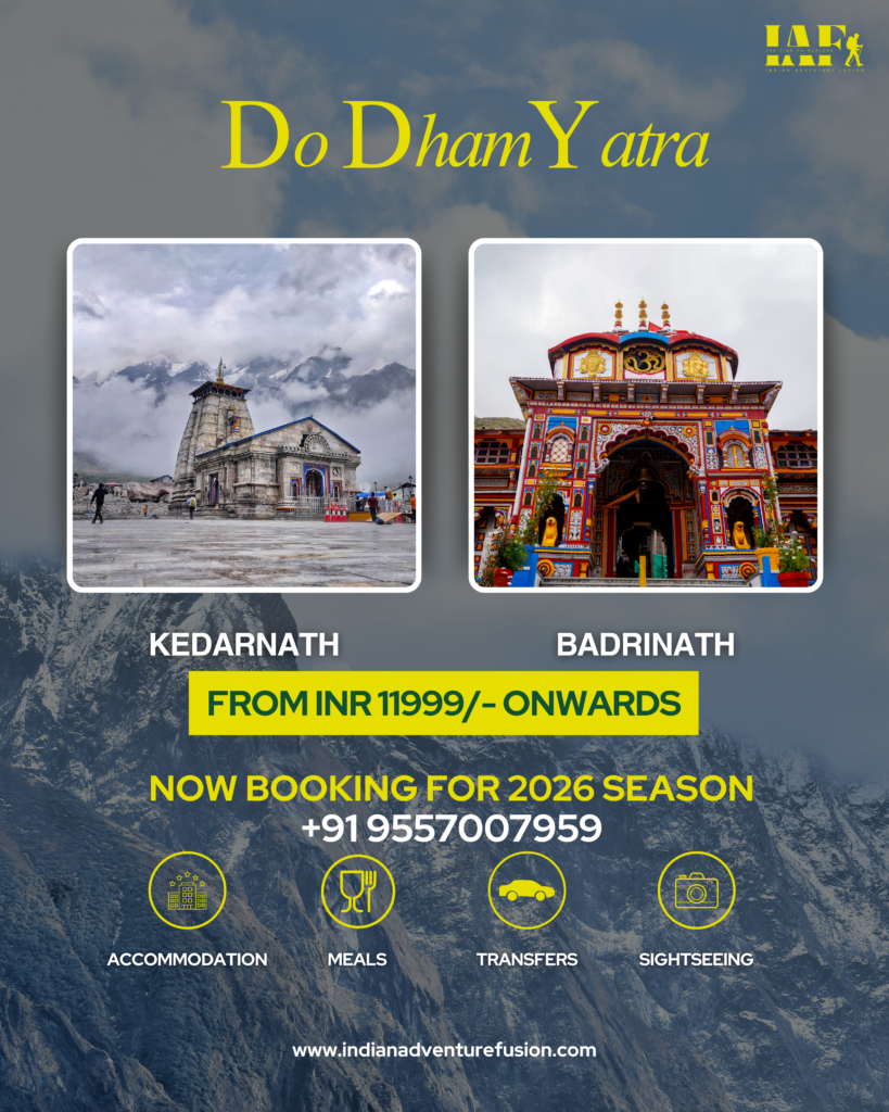 Do Dham Yatra package covering Kedarnath and Badrinath temples in Uttarakhand Himalayas pilgrimage tour